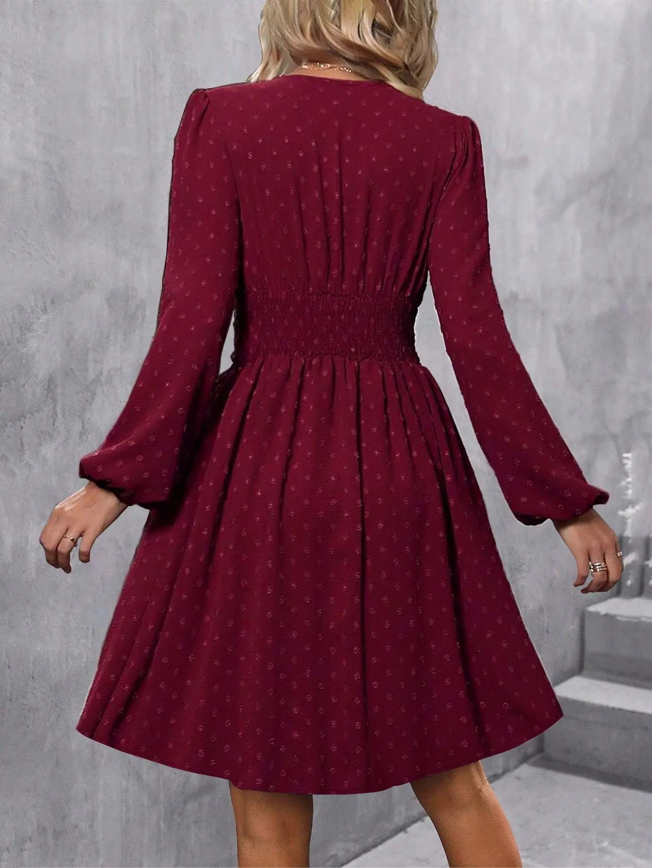 LanternGlow Jacquard Mini Dress