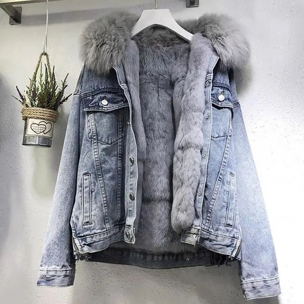 CozyVintage Oversized Denim Coat