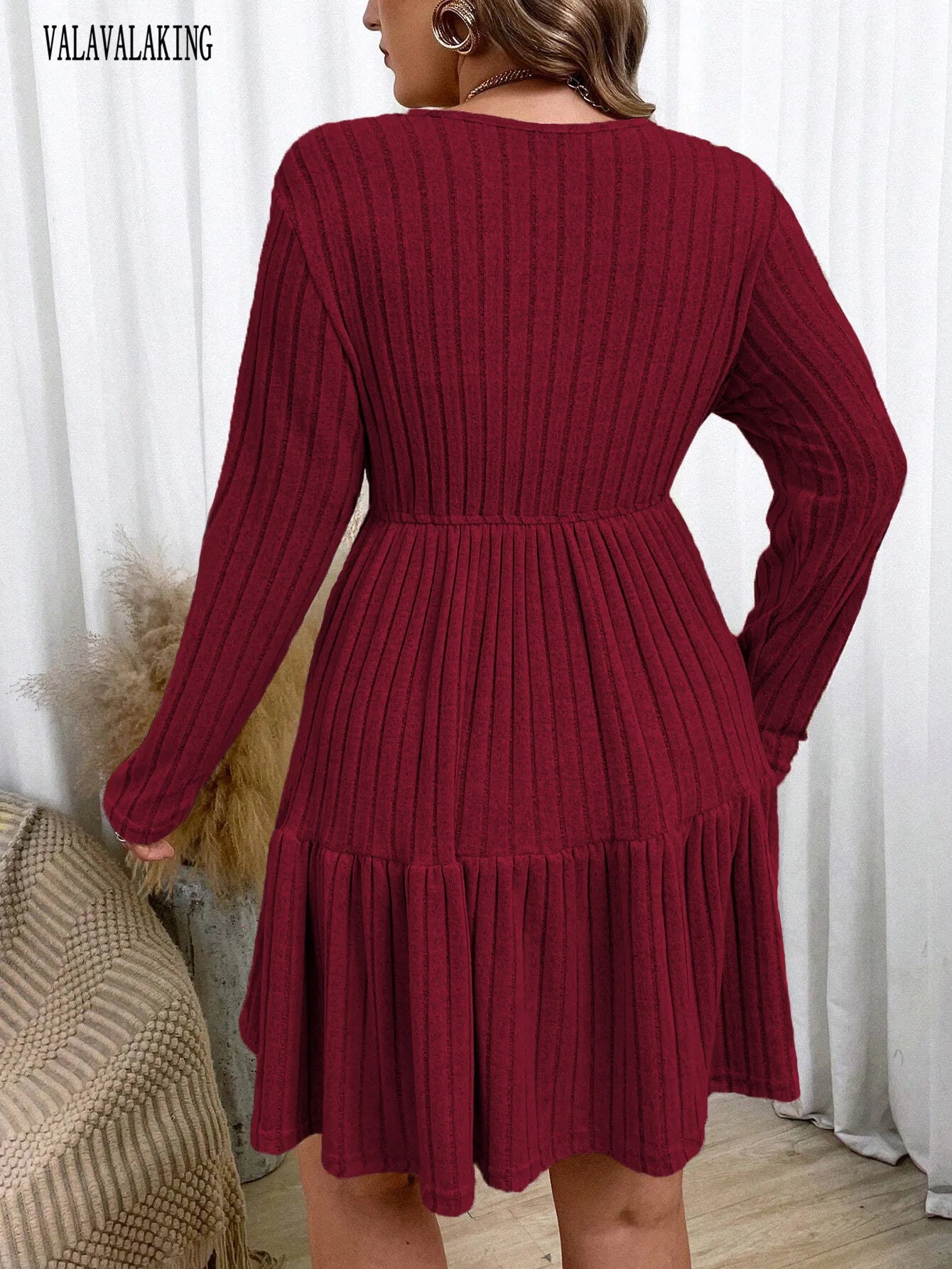 EleganKnit Plus Size Sweater Dress