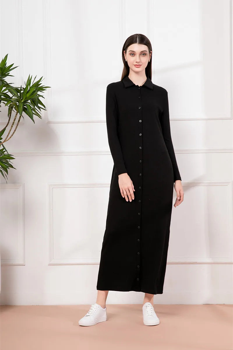 Serene Edge - Ribbed Maxi Dress