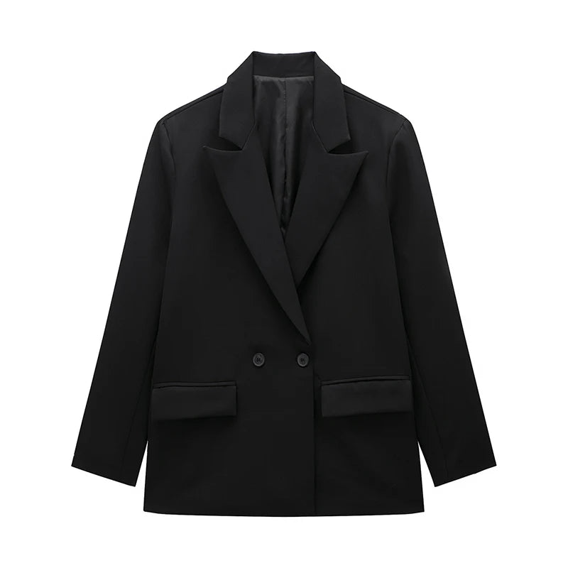 SleekForm Double-Breasted Loose Blazer