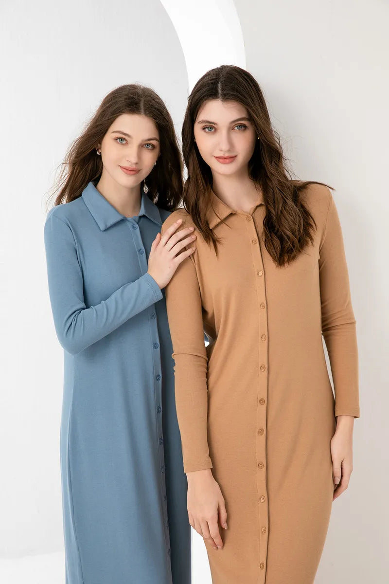 Serene Edge - Ribbed Maxi Dress