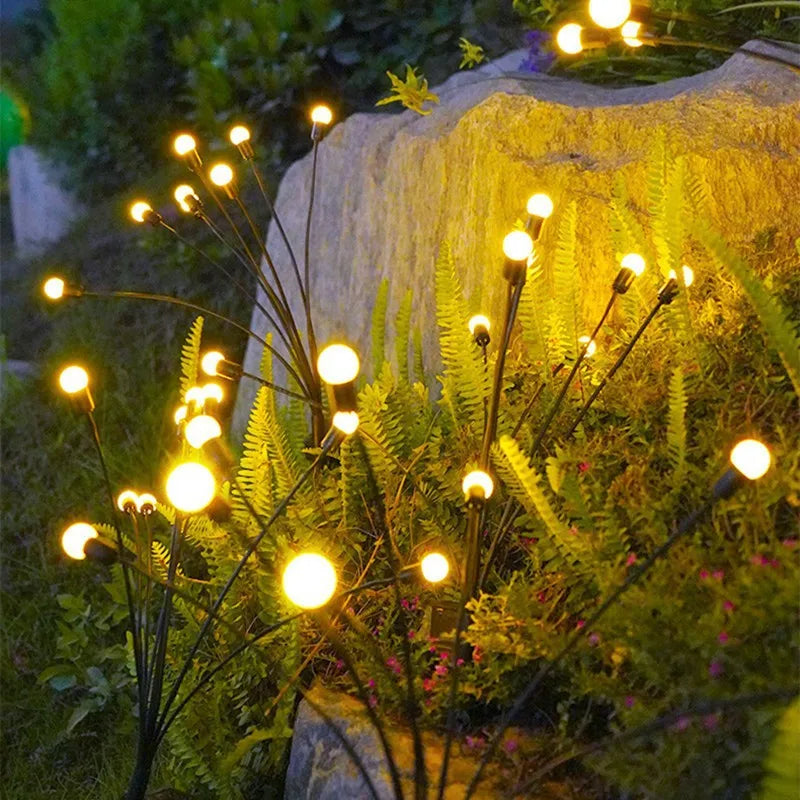 LumiGlow Solar Firefly Garden Lights – Waterproof, Vibrant & Wind-Swaying Outdoor Magic