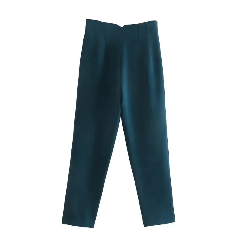 Chic Office Essentials: High-Waisted Pencil Trousers for Women – Formal Pants