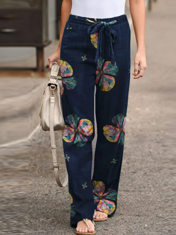 SummerEase High-Waist Wide Leg Pants