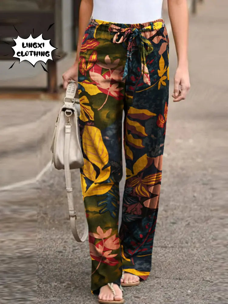 SummerEase High-Waist Wide Leg Pants