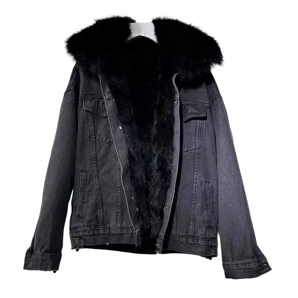 CozyVintage Oversized Denim Coat