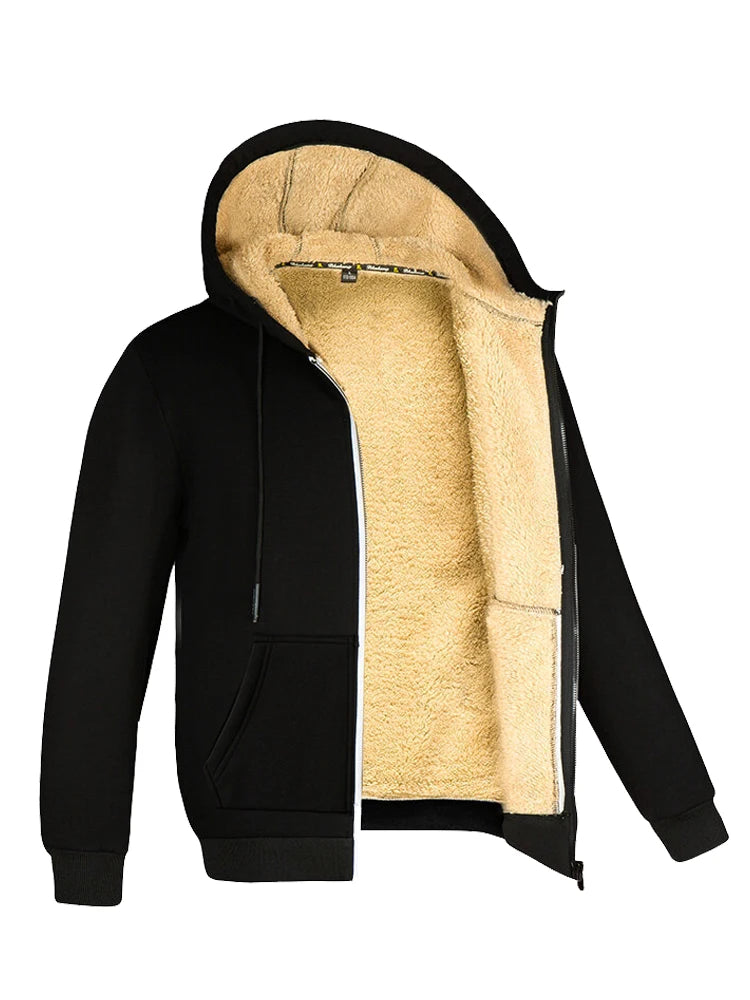 ArcticEdge Men's Fleece-Lined Hooded Jacket