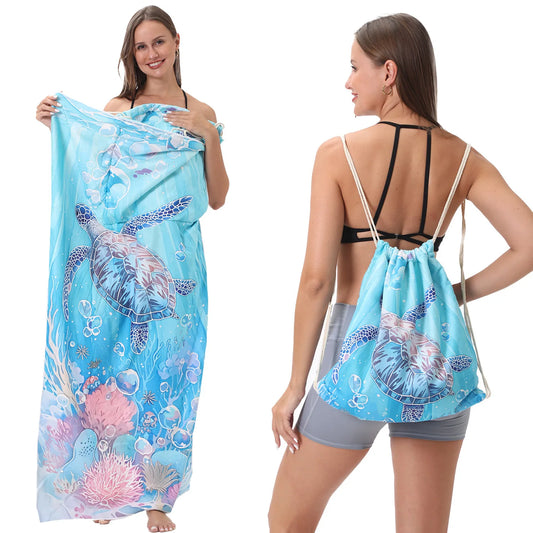ToteTowel 2-in-1 Foldable Beach Towel & Carry Bag – Stylish, Portable, Ready to Go