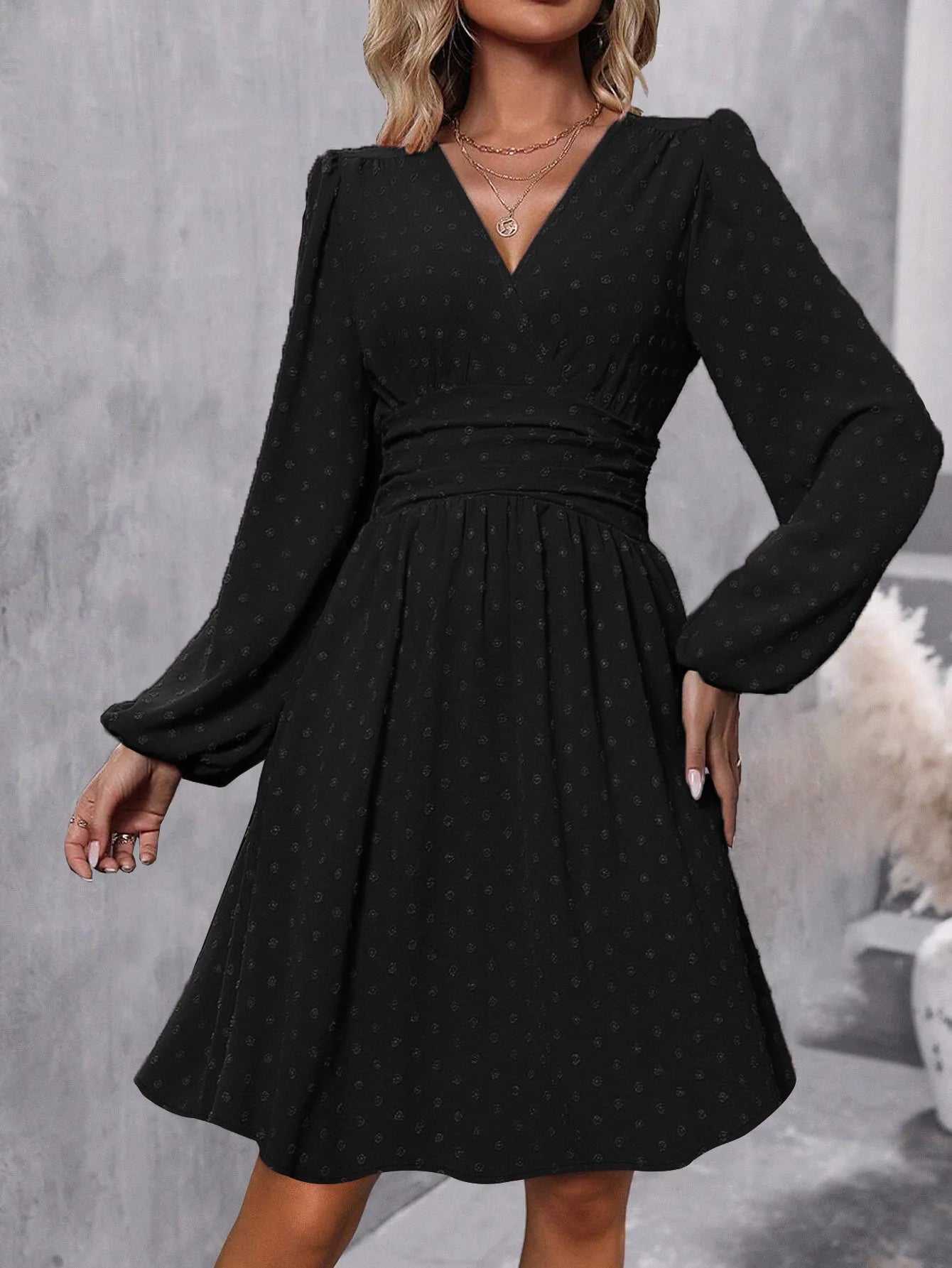 LanternGlow Jacquard Mini Dress