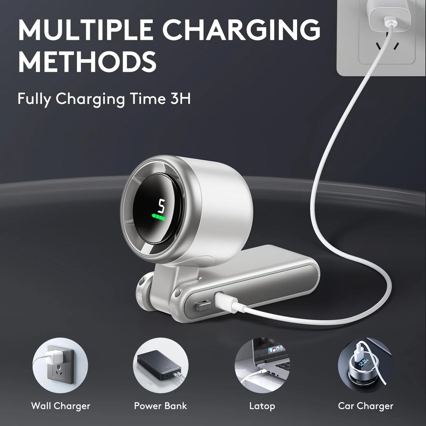 BreezeFlex™ 180° Foldable Turbo Neck Fan - Small But Mighty - Hands-Free Cooling, Anywhere You Go