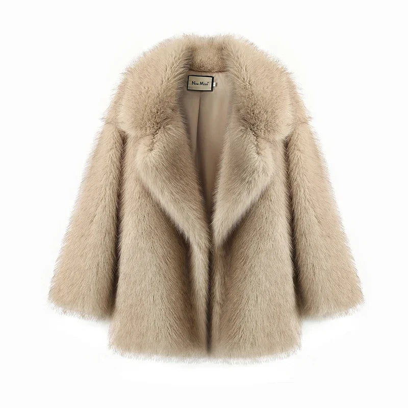 NeoMint Luxe Gradient Faux Fur Coat