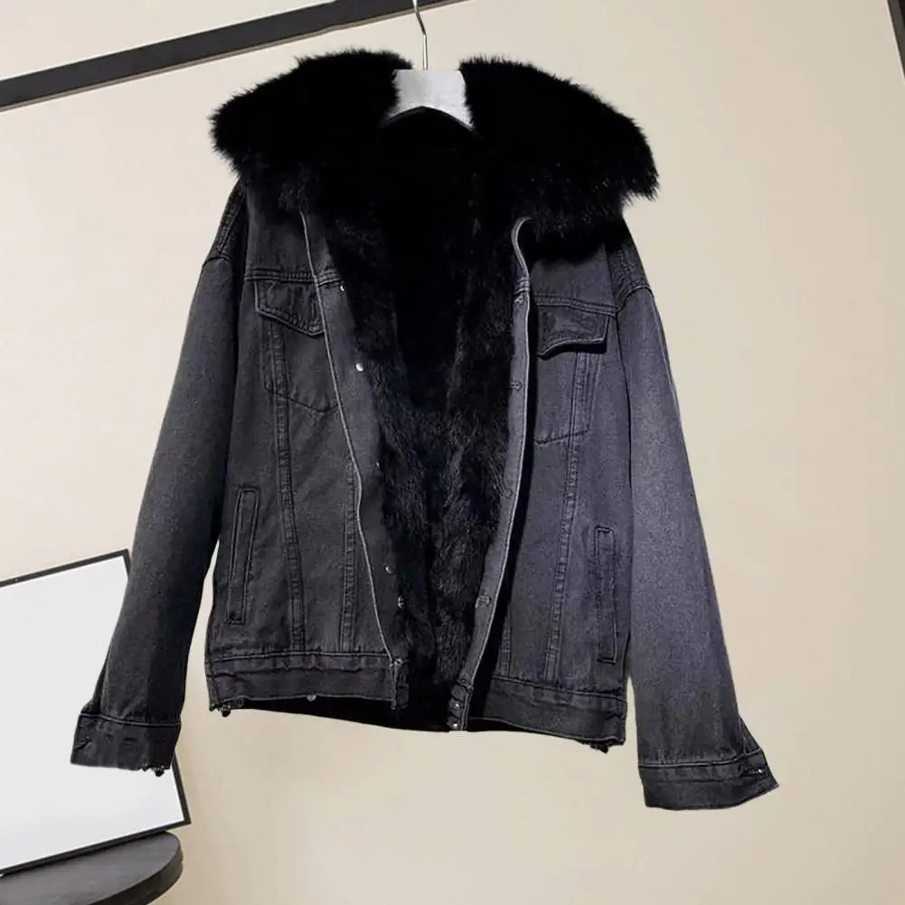 CozyVintage Oversized Denim Coat