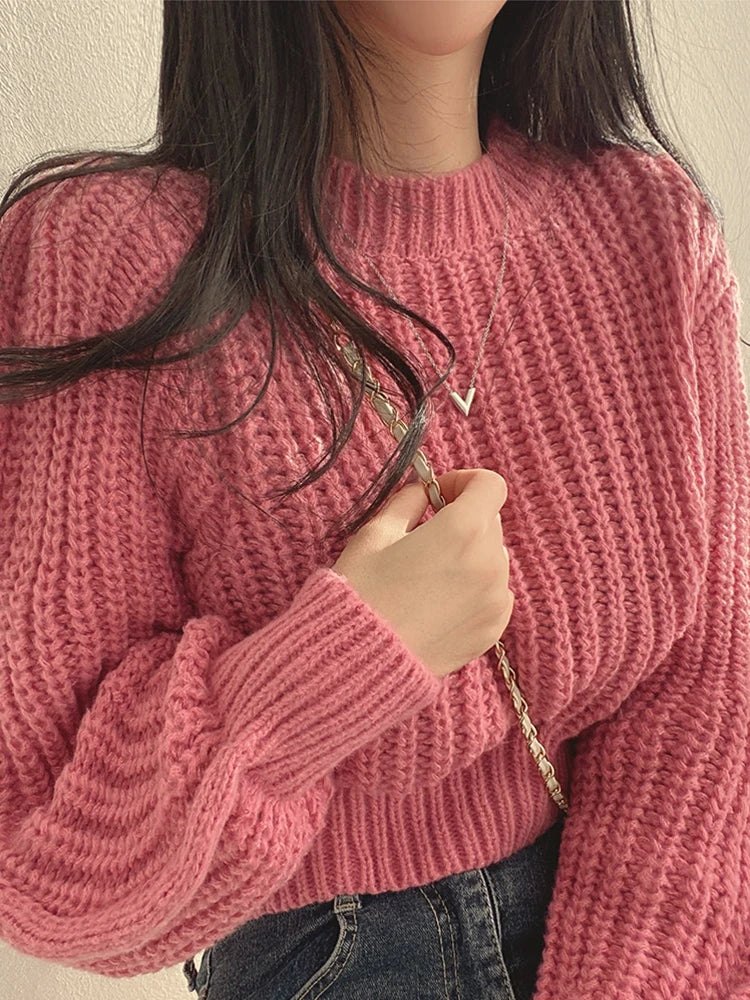 Vintage Lantern Sleeve Harajuku Sweater