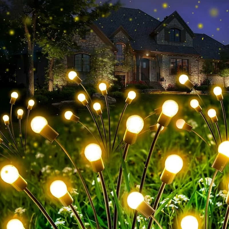 LumiGlow Solar Firefly Garden Lights – Waterproof, Vibrant & Wind-Swaying Outdoor Magic