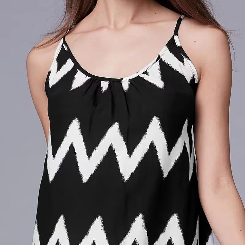 VibeSplash Ripple Fringe Strap Dress
