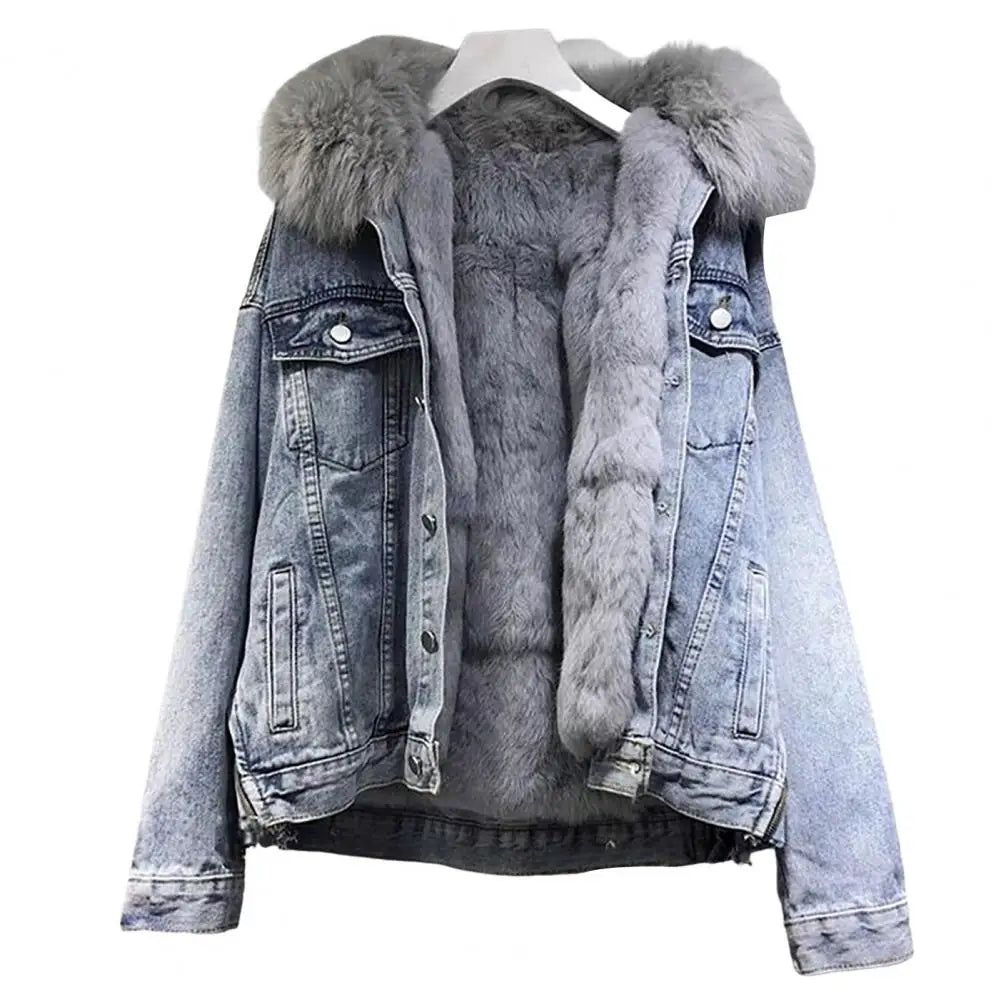 CozyVintage Oversized Denim Coat
