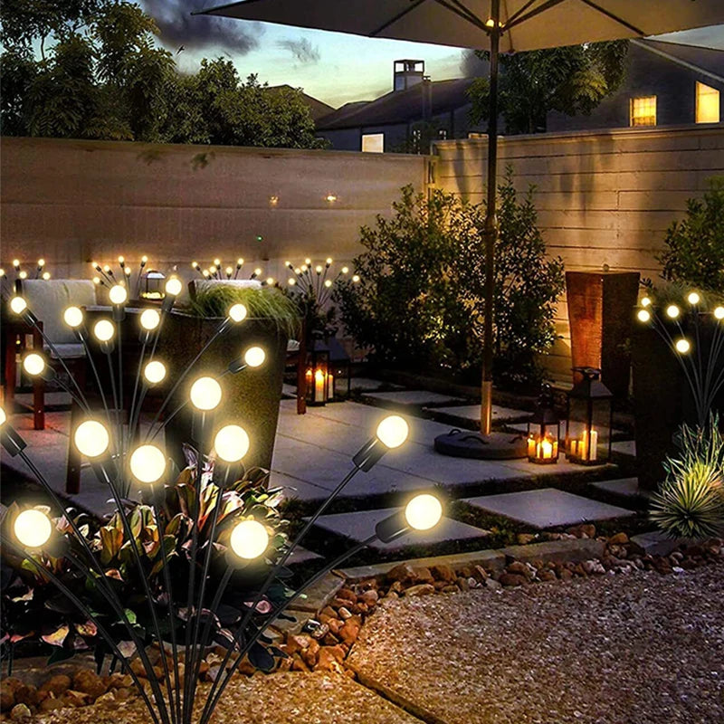 LumiGlow Solar Firefly Garden Lights – Waterproof, Vibrant & Wind-Swaying Outdoor Magic
