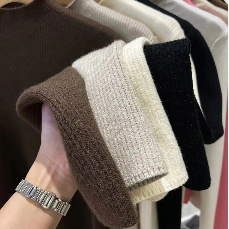 Velvet-Lined Turtleneck Sweater