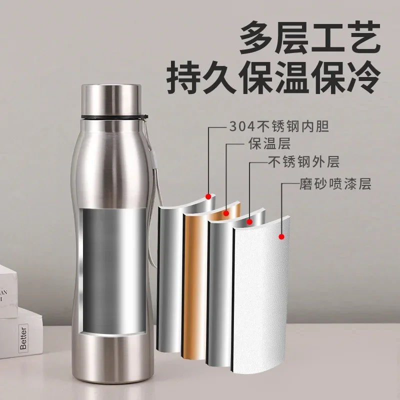 Stainless Steel 1000ml Sport Water Bottle