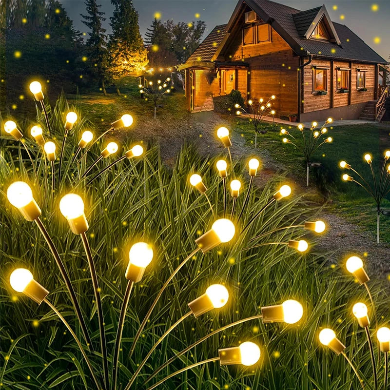 LumiGlow Solar Firefly Garden Lights – Waterproof, Vibrant & Wind-Swaying Outdoor Magic