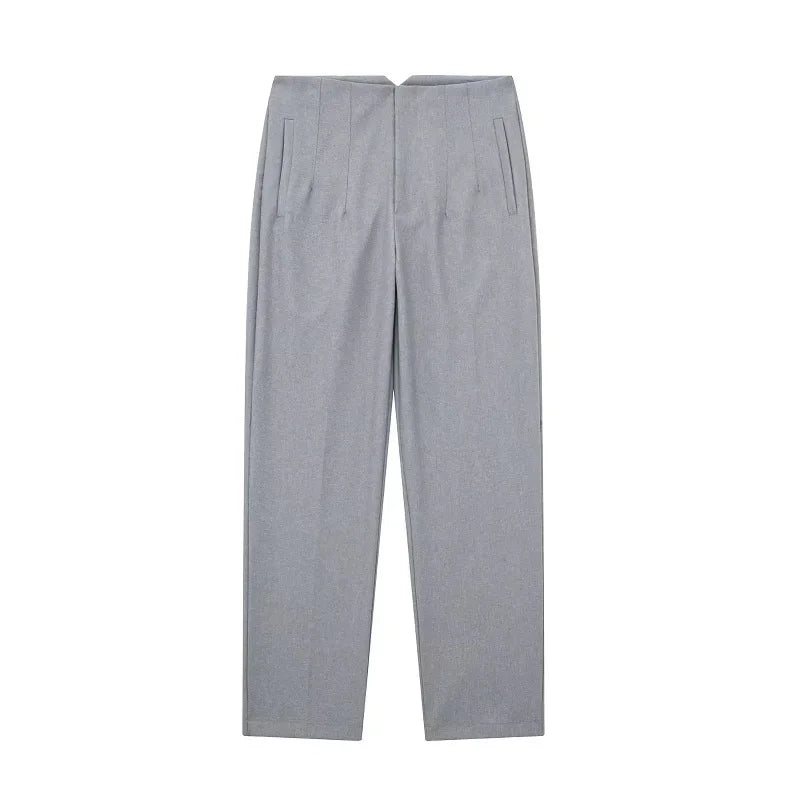 Chic Office Essentials: High-Waisted Pencil Trousers for Women – Formal Pants