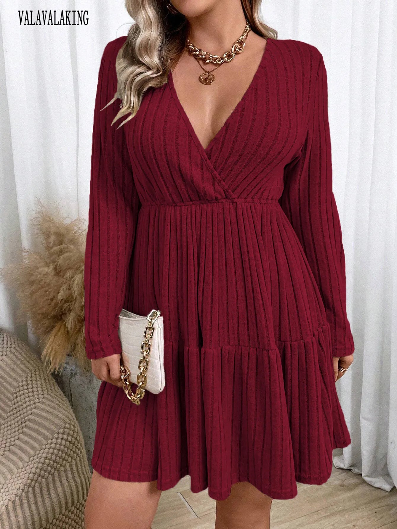 EleganKnit Plus Size Sweater Dress