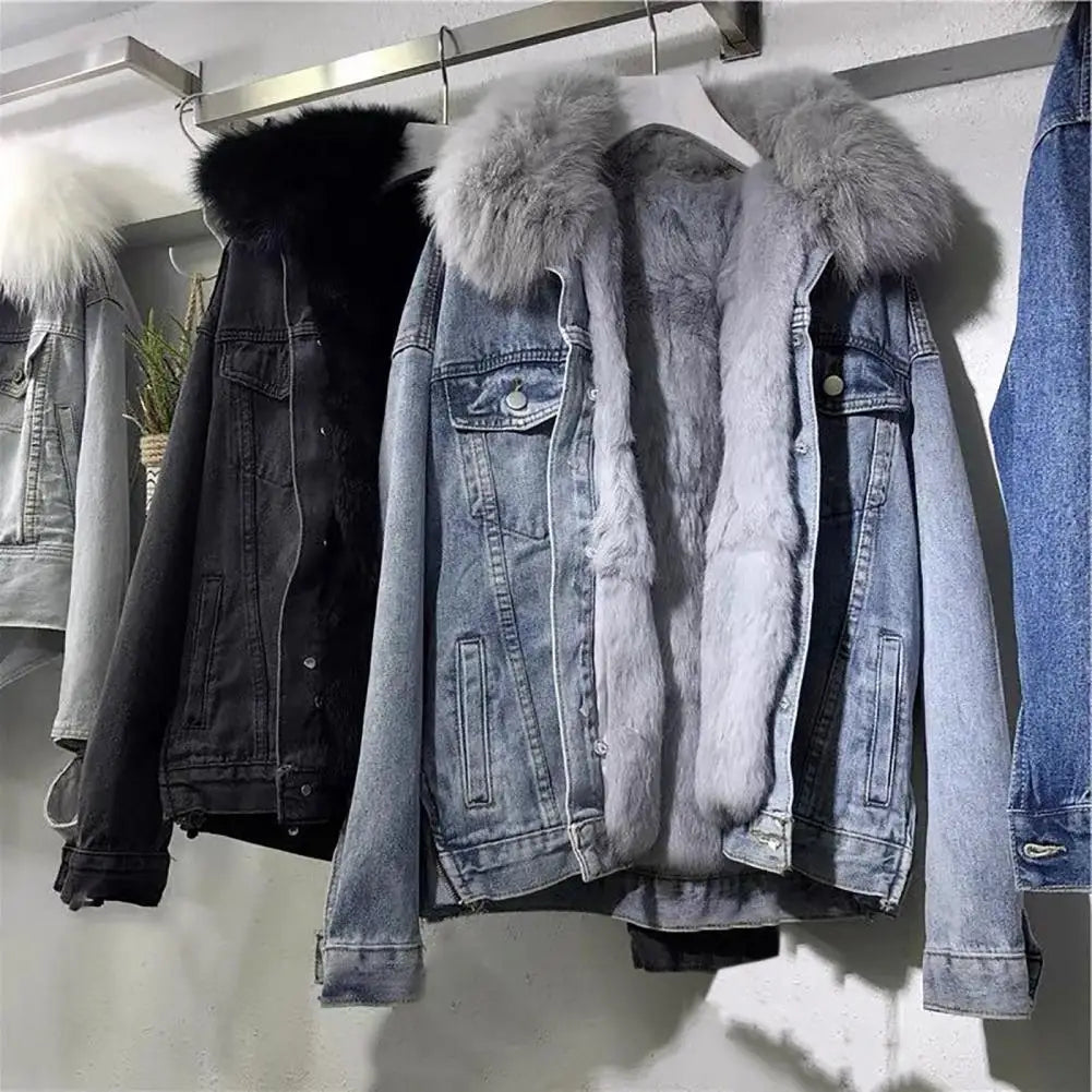 CozyVintage Oversized Denim Coat