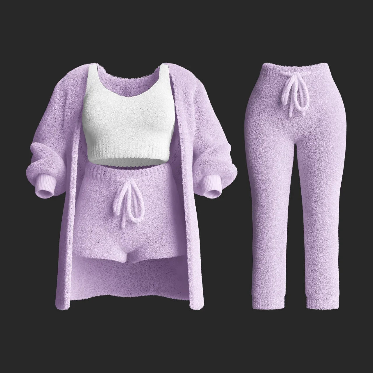 CozyChic 3-Piece Knit Loungewear Set