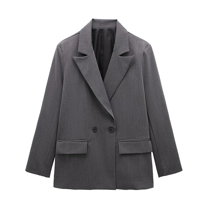 SleekForm Double-Breasted Loose Blazer