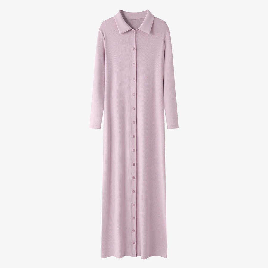Serene Edge - Ribbed Maxi Dress