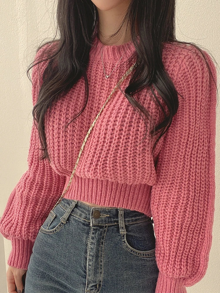 Vintage Lantern Sleeve Harajuku Sweater