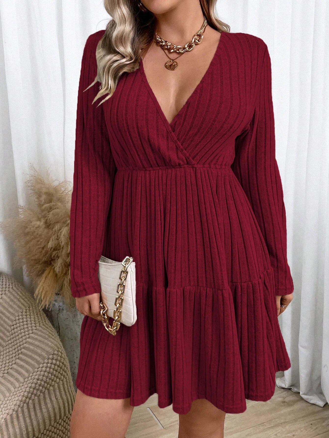 EleganKnit Plus Size Sweater Dress