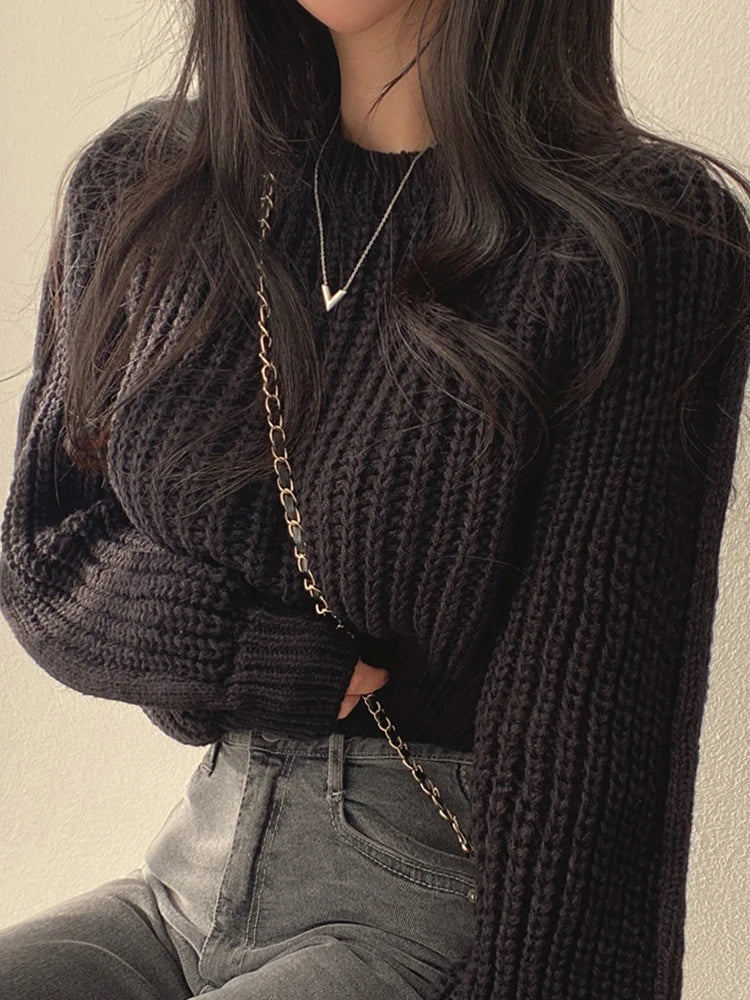 Vintage Lantern Sleeve Harajuku Sweater