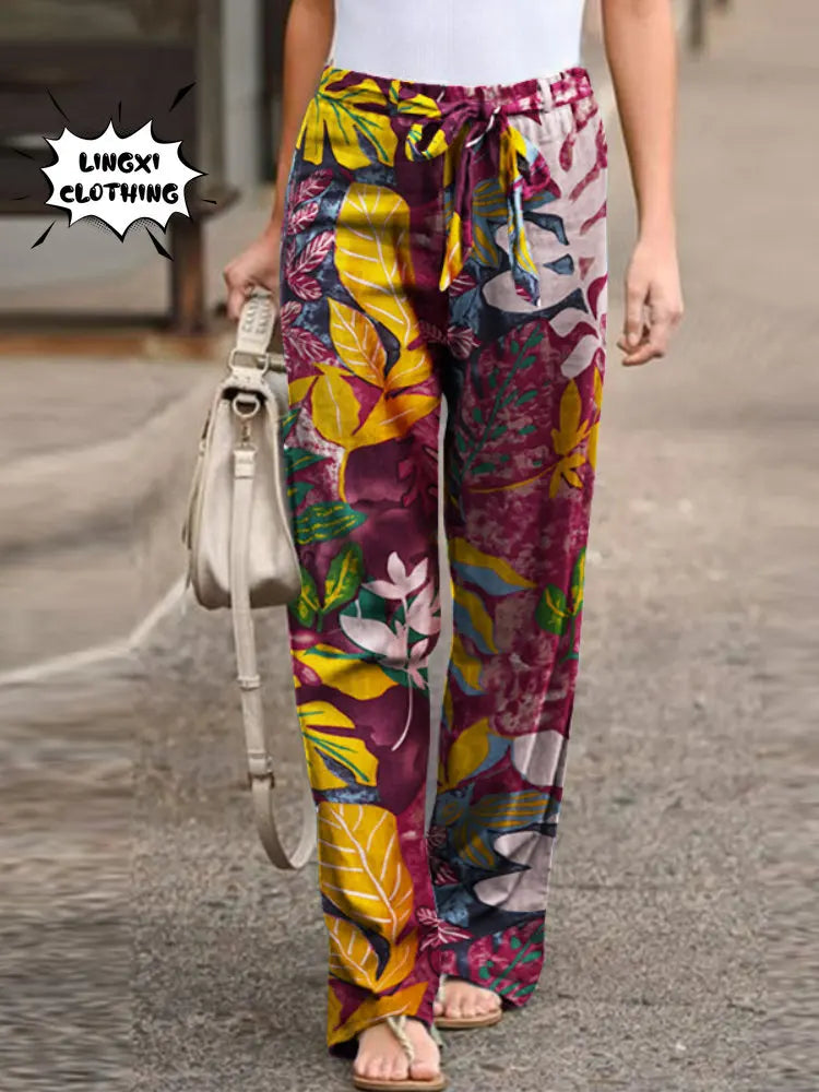 SummerEase High-Waist Wide Leg Pants