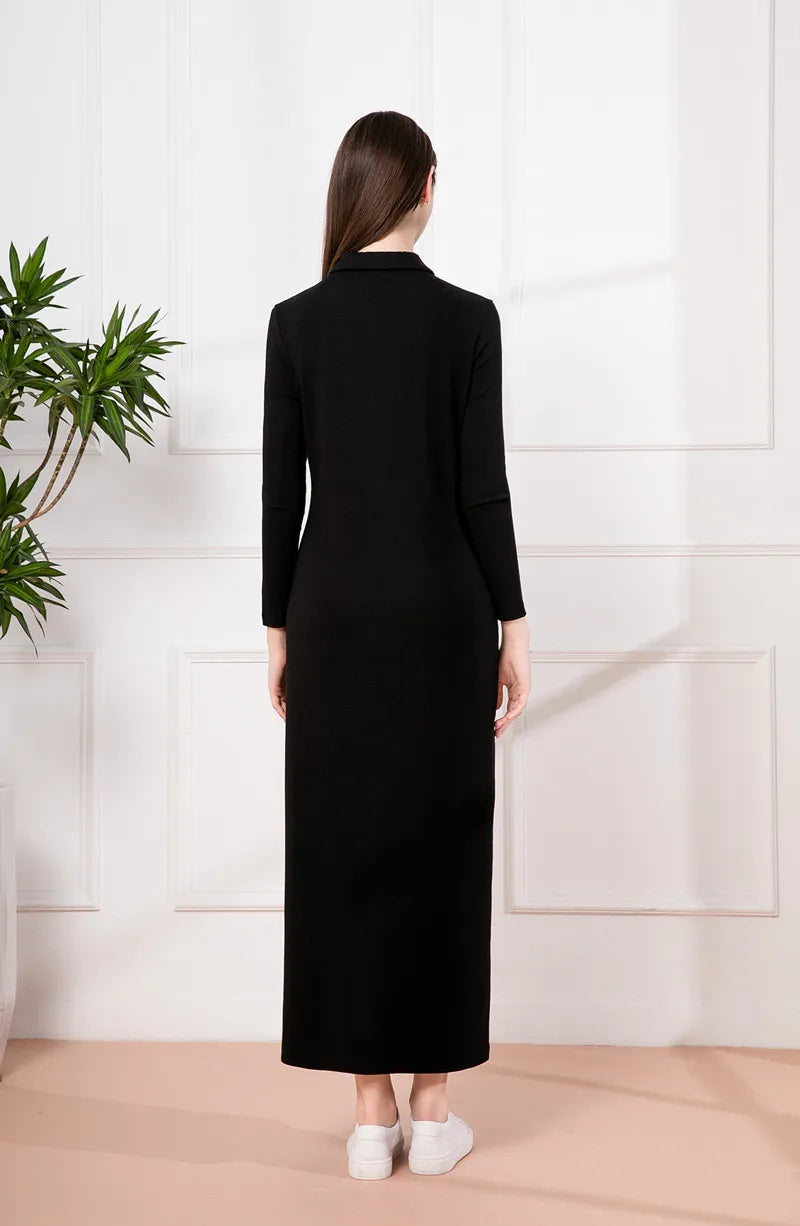 Serene Edge - Ribbed Maxi Dress