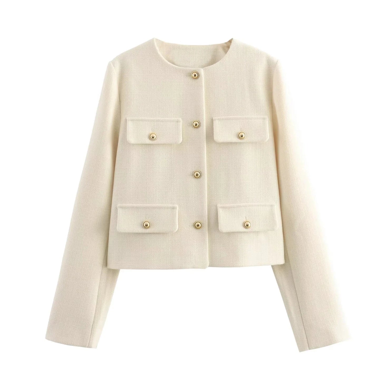 ChicCrop Elegant Button-Up Short Coat