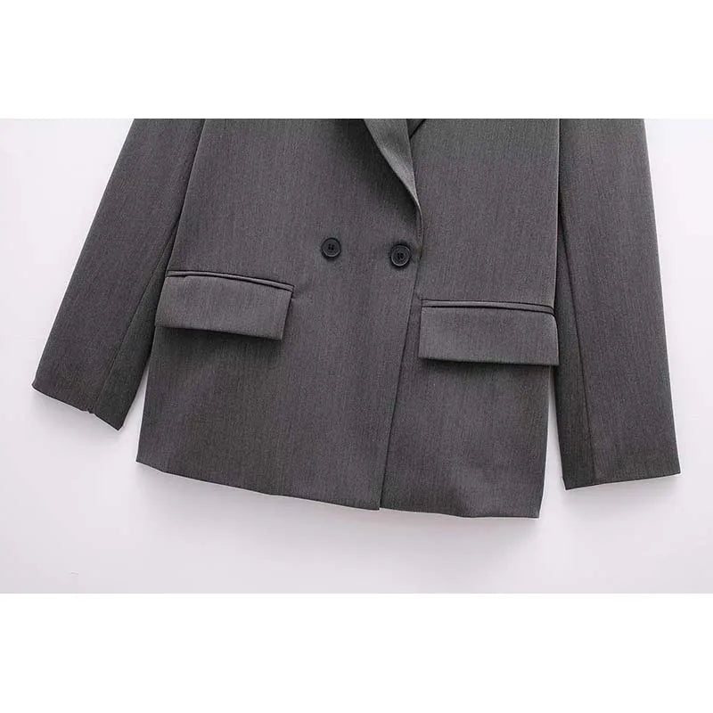 SleekForm Double-Breasted Loose Blazer