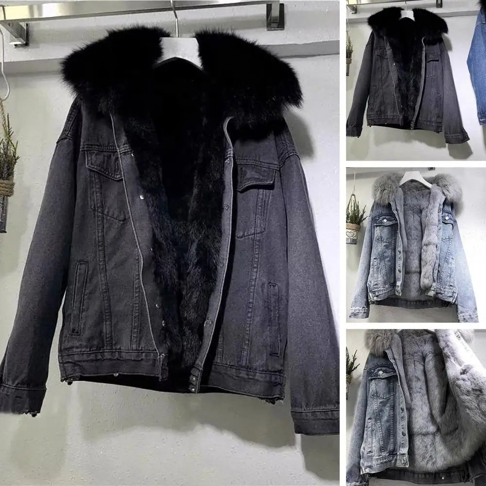 CozyVintage Oversized Denim Coat