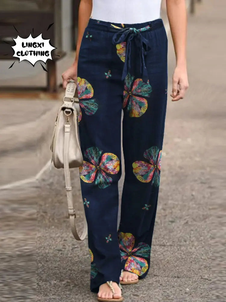 SummerEase High-Waist Wide Leg Pants