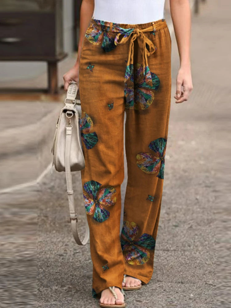 SummerEase High-Waist Wide Leg Pants