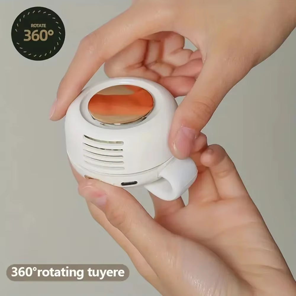 AeroBreeze Whirlwind Leafless Mini Fan – Silent, USB Rechargeable & Travel-Ready Cool Companion