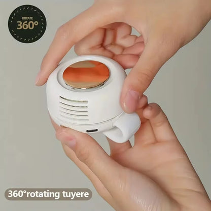 AeroBreeze Whirlwind Leafless Mini Fan – Silent, USB Rechargeable & Travel-Ready Cool Companion