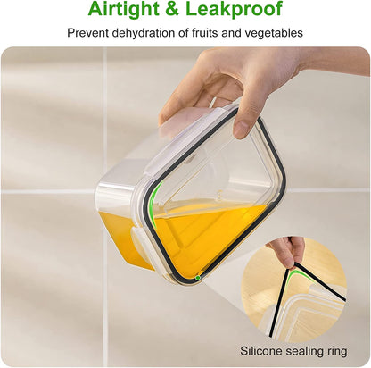 FreshLock™ 5-Piece Fruit & Produce Saver Set – Leakproof Fridge Storage with Built-In Colanders