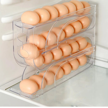 EggNest Pro - 3/4 Layer Automatic Egg Organizer & Space-Saving Rack
