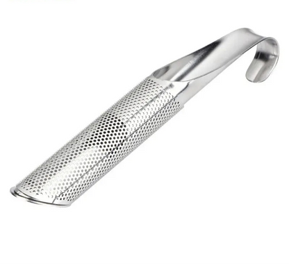 BrewBloom Stainless Steel Mesh Tea Infuser – Elegant Curved Handle Steeper for Perfect Loose Leaf Tea