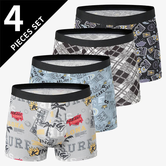 EuroFlex 4-Pack Men’s Printed Boxer Shorts