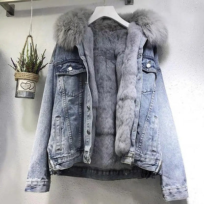 CozyVintage Oversized Denim Coat