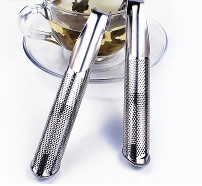 BrewBloom Stainless Steel Mesh Tea Infuser – Elegant Curved Handle Steeper for Perfect Loose Leaf Tea
