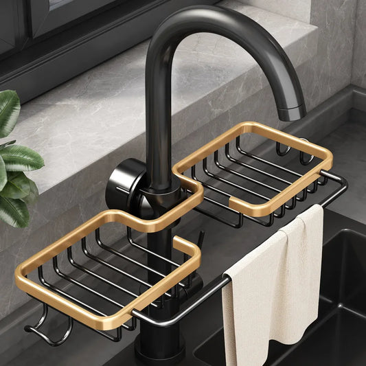 AquaHold Aluminum Sink & Faucet Organizer